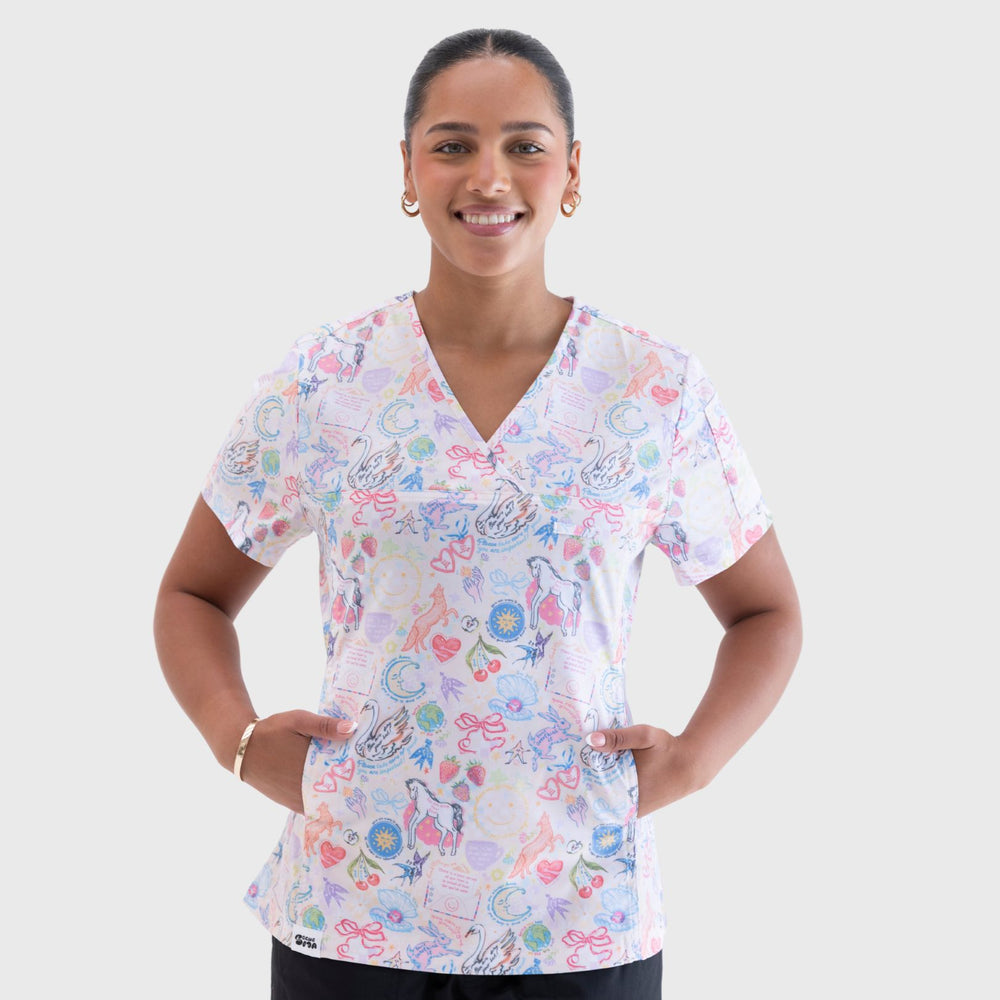 Self Love Club | Fun Scrub Top – Scrub Soda