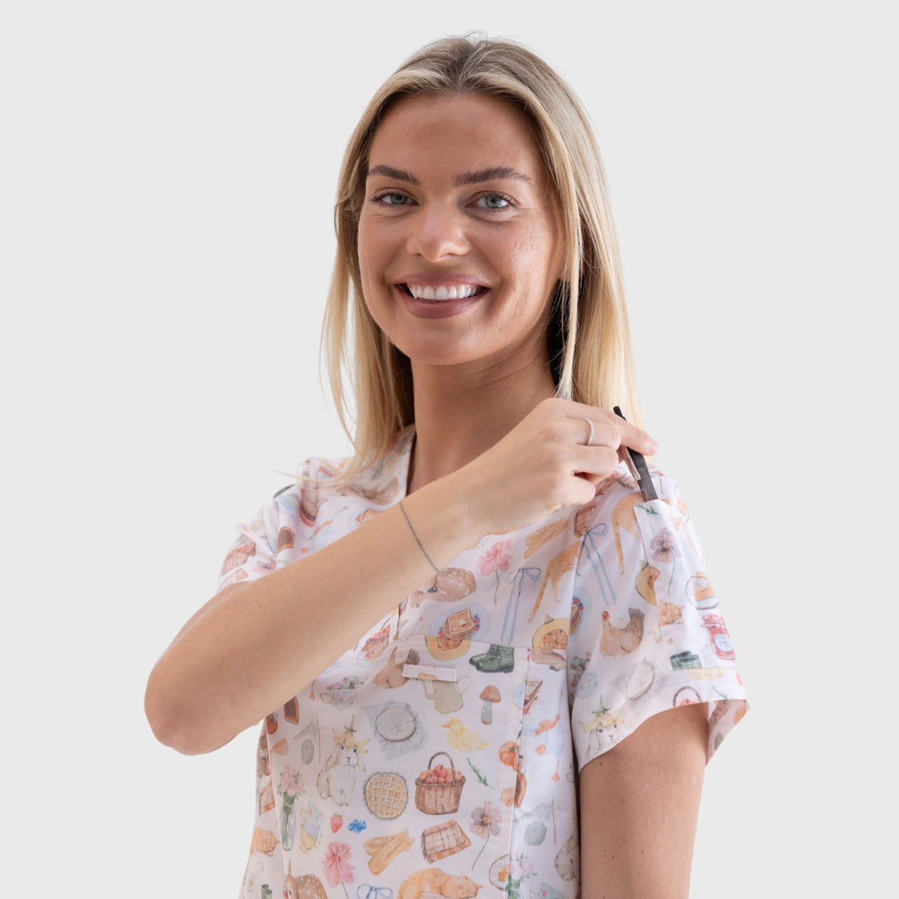 Cottagecore | Fun Scrub Top – Scrub Soda